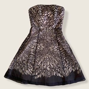 WHBM strapless floral dress: event/cocktail, 00